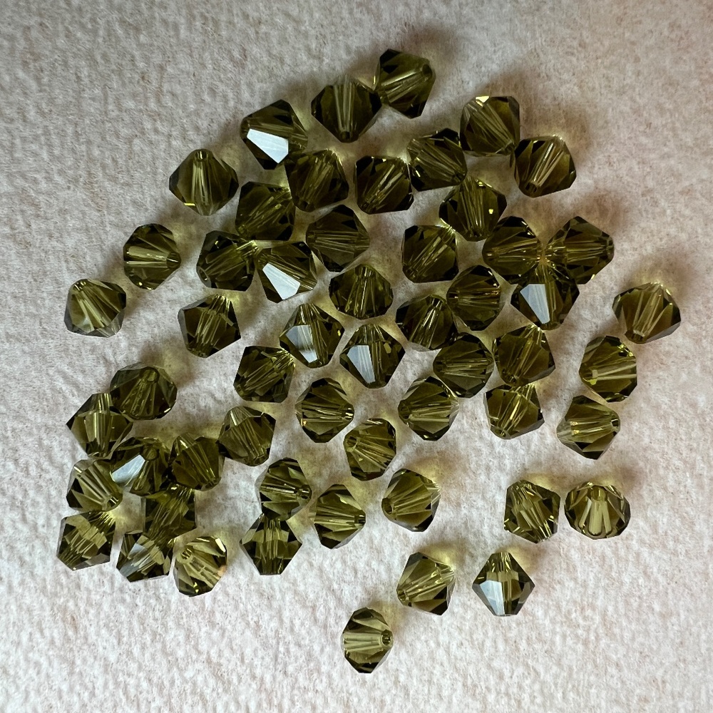 Swarovski Bicone 6mm Crystals Khaki 50 beads